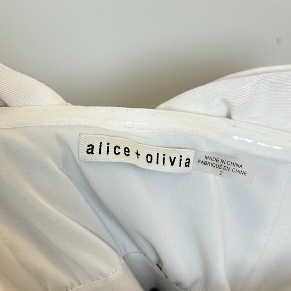 ALICE + OLIVIA Sibella Mini Dress in Black & Off White Size US 2 - Picture 9 of 14